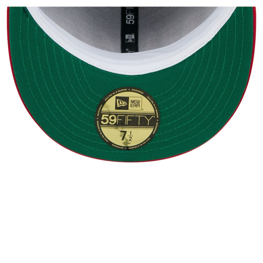 Chicago Cubs Satin 59FIFTY Fitted Hat Royal/Red