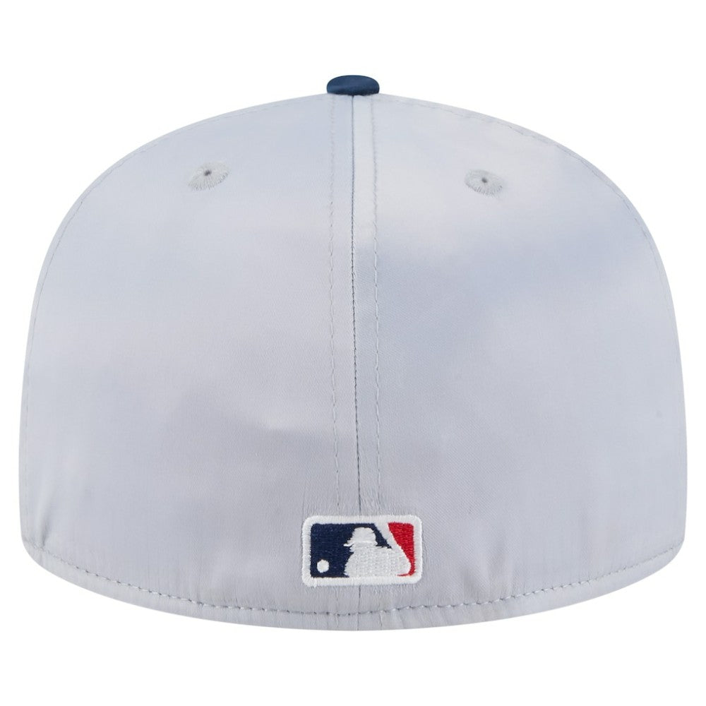 Boston Red Sox Satin 59FIFTY Fitted Hat Gray/Navy