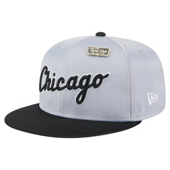 Chicago White Sox Satin 59FIFTY Fitted Hat Gray/Black