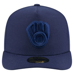 Milwaukee Brewers Color Pack A-Frame 59FIFTY Fitted Hat Navy