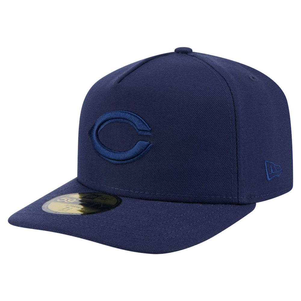 Cincinnati Reds Color Pack A-Frame 59FIFTY Fitted Hat Navy