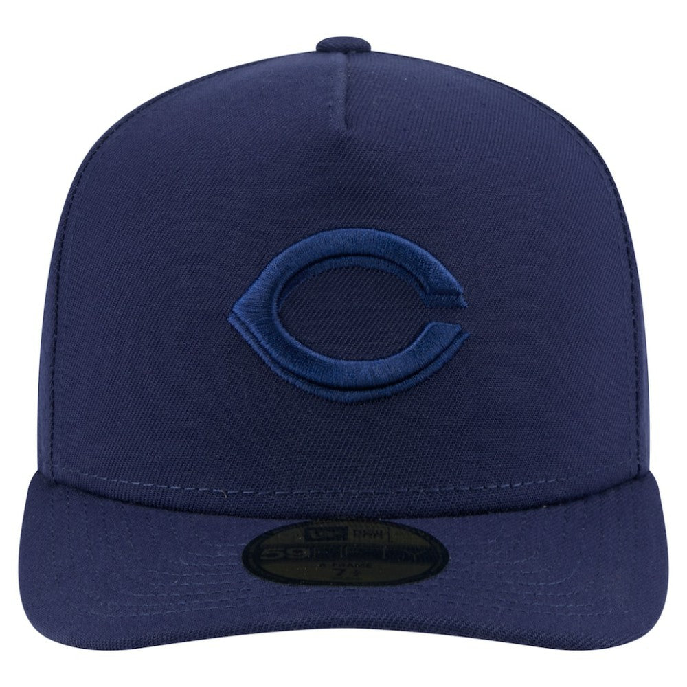 Cincinnati Reds Color Pack A-Frame 59FIFTY Fitted Hat Navy