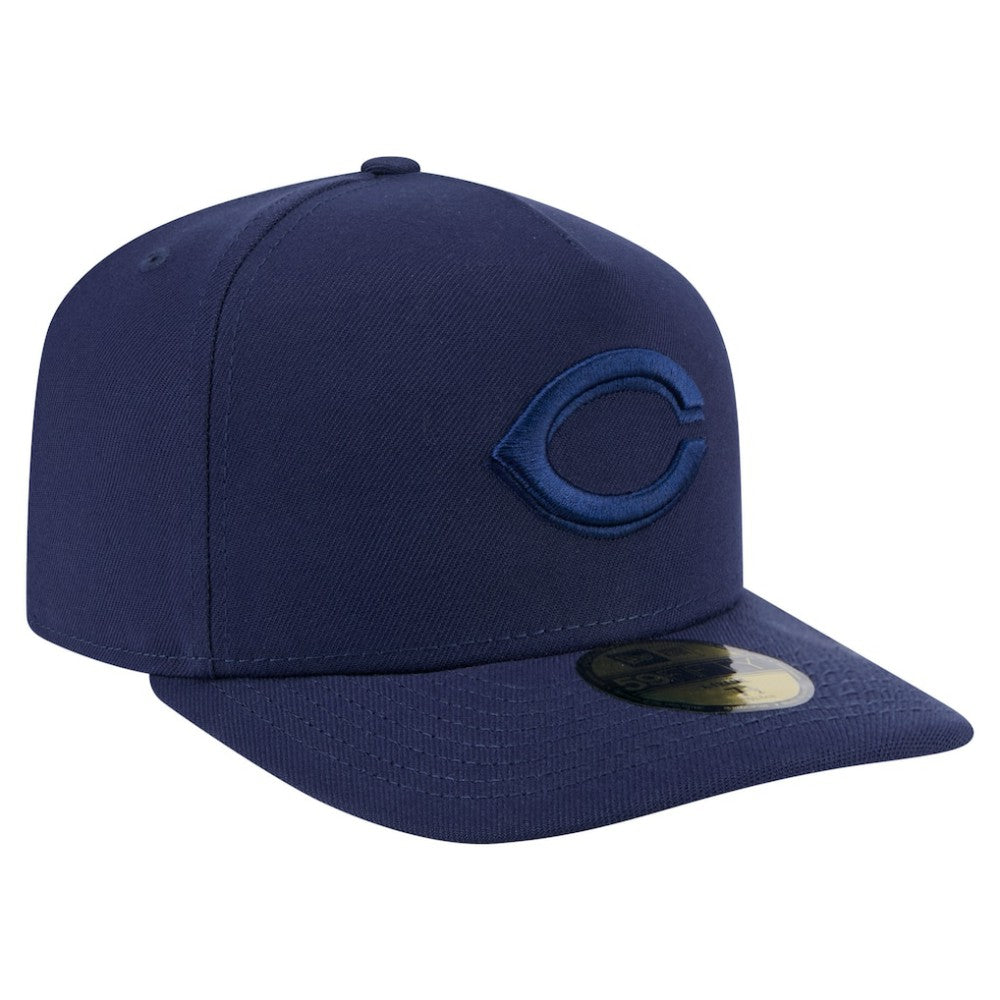 Cincinnati Reds Color Pack A-Frame 59FIFTY Fitted Hat Navy