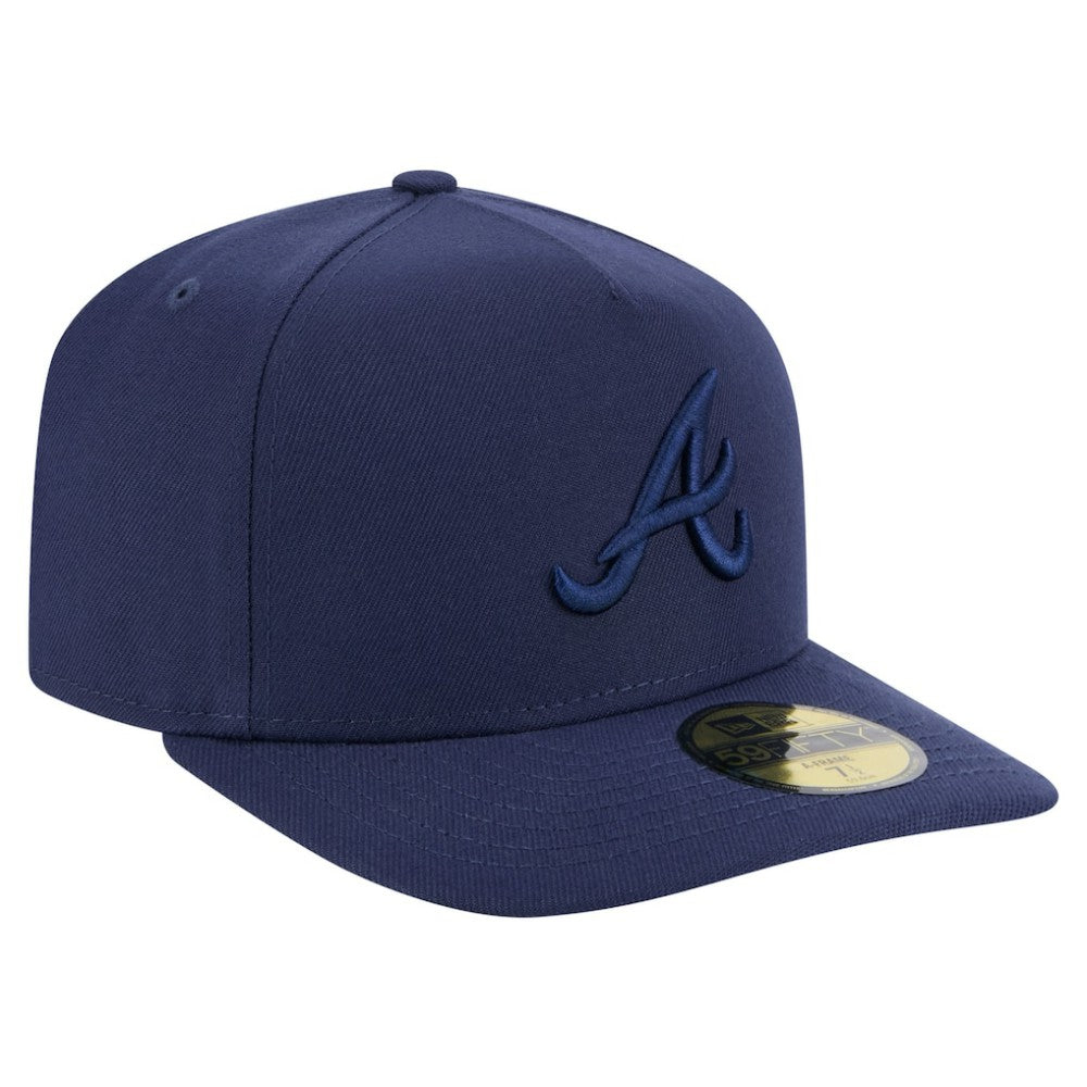 Atlanta Braves Color Pack A-Frame 59FIFTY Fitted Hat Navy