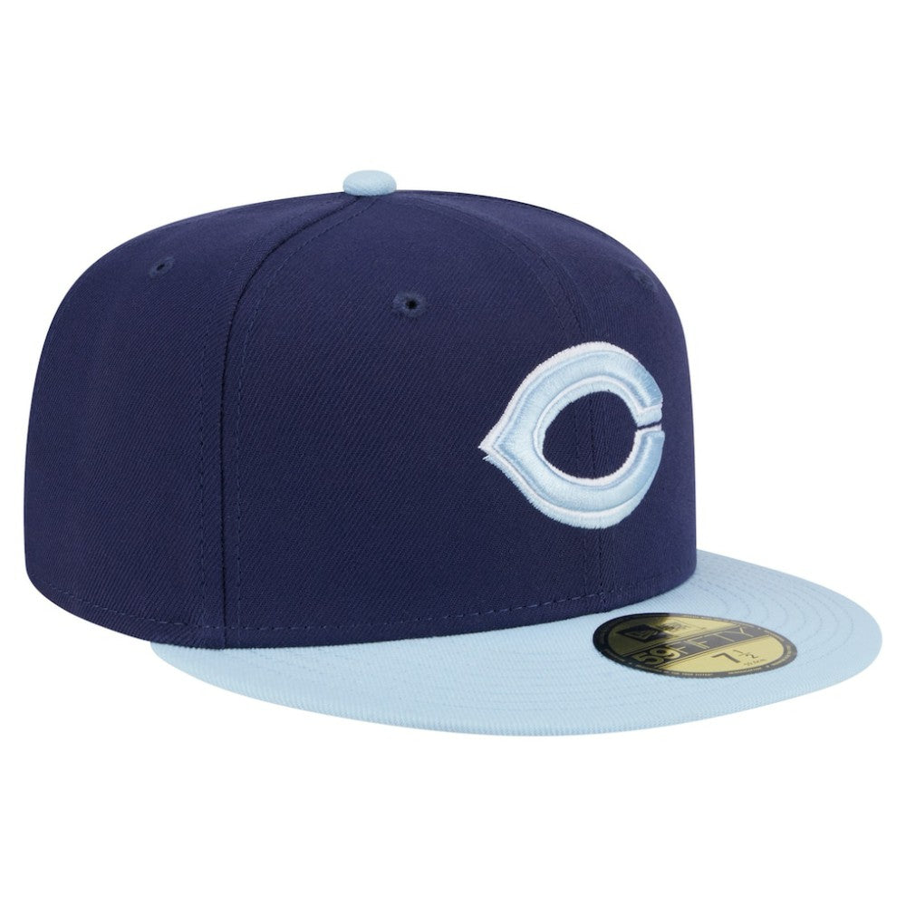 Cincinnati Reds Color Pack 2-Tone 59FIFTY Fitted Hat Navy/Light Blue