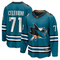 Macklin Celebrini San Jose Sharks Fanatics Home Breakaway Jersey – Teal Jerseys
