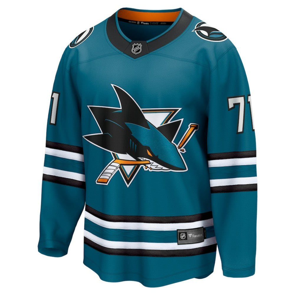 Macklin Celebrini San Jose Sharks Fanatics Home Breakaway Jersey – Teal Jerseys