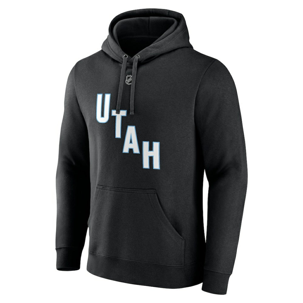 Nick Schmaltz NHL Utah Fanatics Authentic Stack Name & Number Tri-Blend Pullover Hoodie - Black Hoodies