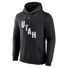 Nick Schmaltz NHL Utah Fanatics Authentic Stack Name & Number Tri-Blend Pullover Hoodie - Black Hoodies