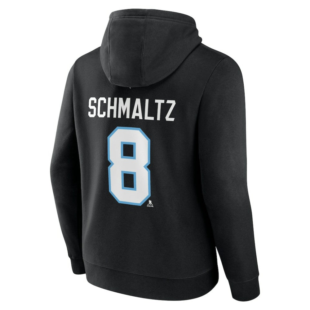 Nick Schmaltz NHL Utah Fanatics Authentic Stack Name & Number Tri-Blend Pullover Hoodie - Black Hoodies