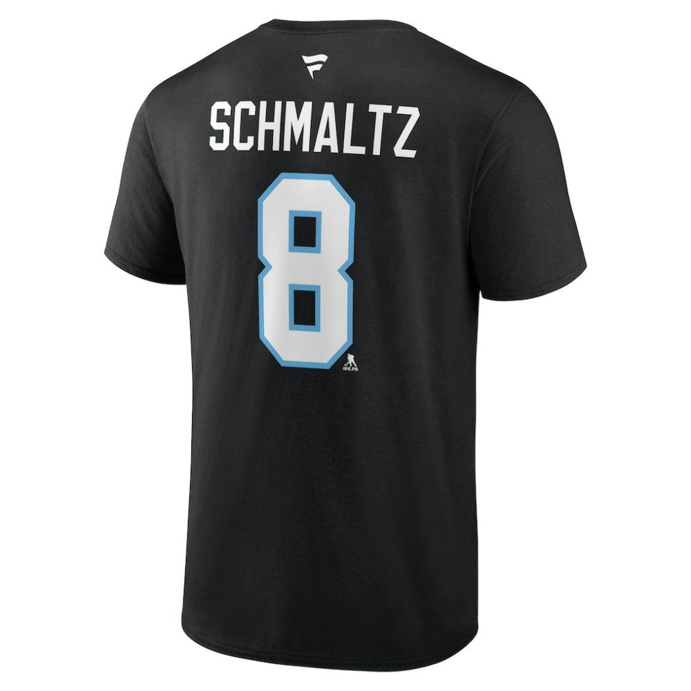 Nick Schmaltz Utah Mammoth Fanatics Authentic Stack Name & Number T-Shirt - Black T-shirts