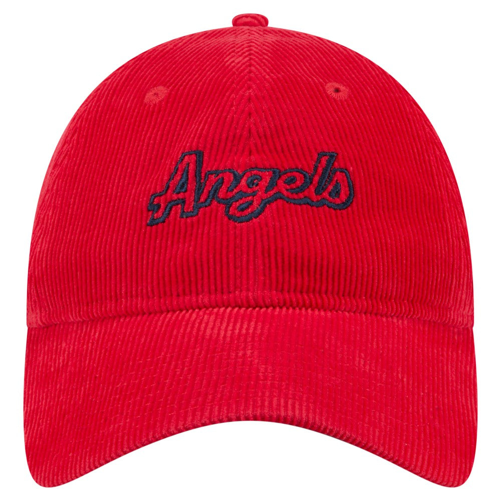 Los Angeles Angels Women's Corduroy 9TWENTY Adjustable Hat Red