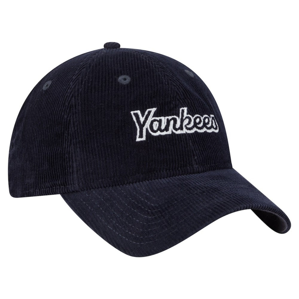 New York Yankees Women's Corduroy 9TWENTY Adjustable Hat Navy