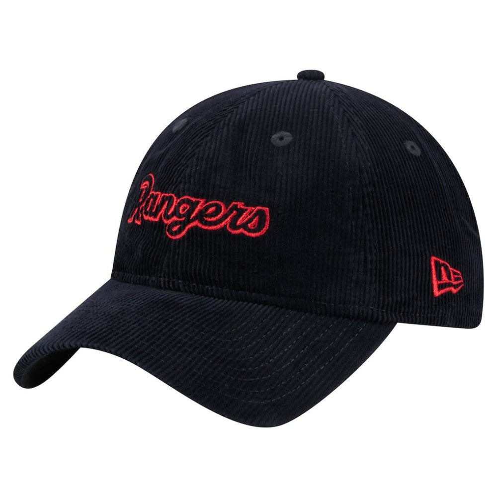 Texas Rangers Women's Corduroy 9TWENTY Adjustable Hat Dark Blue
