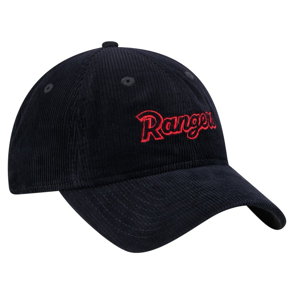 Texas Rangers Women's Corduroy 9TWENTY Adjustable Hat Dark Blue
