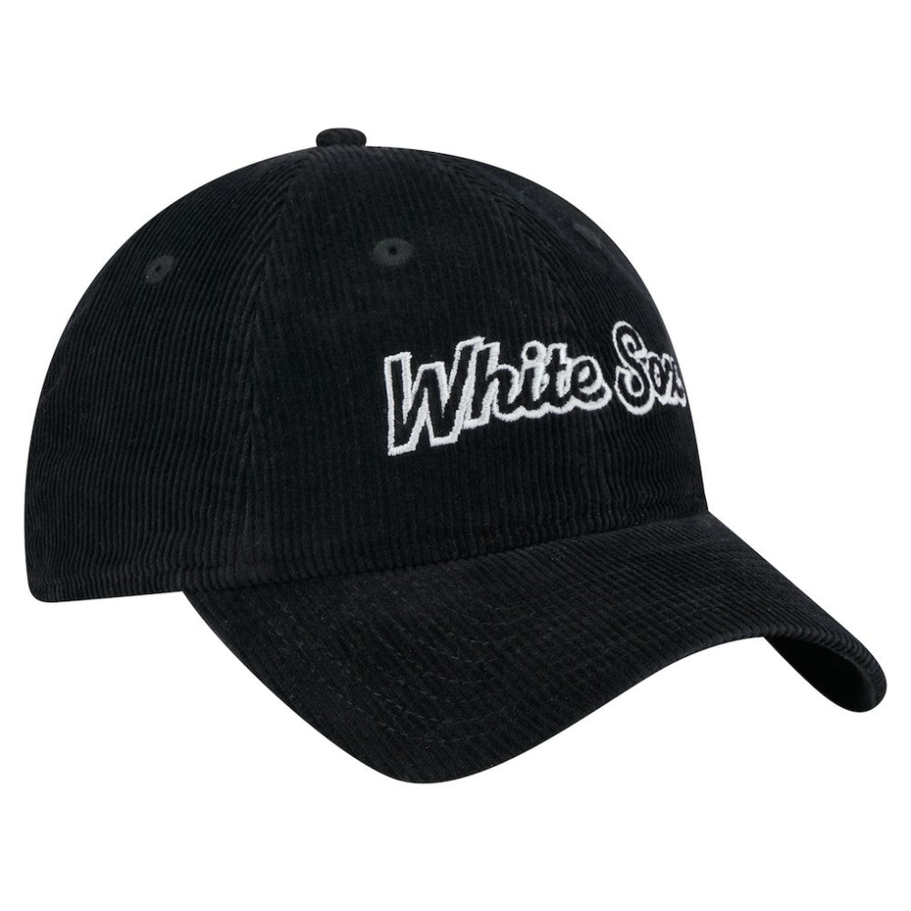 Chicago White Sox Women's Corduroy 9TWENTY Adjustable Hat Black