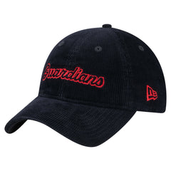 Cleveland Guardians Women's Corduroy 9TWENTY Adjustable Hat Navy