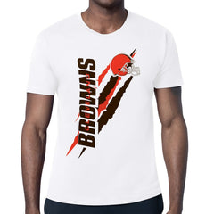 Cleveland Browns Starter Color Scratch T-Shirt - White discount