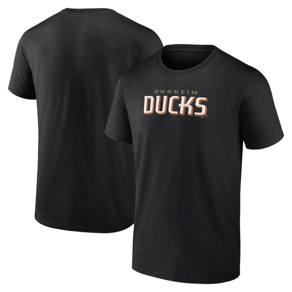 Anaheim Ducks Wordmark Logo T-Shirt - Black T-shirts