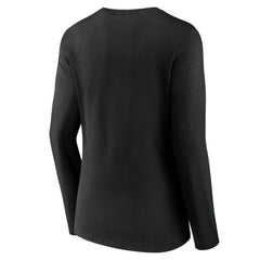 Baltimore Orioles Women's Fastball Long Sleeve V-Neck T-Shirt Black
