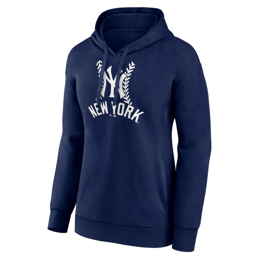 New York Yankees Women's Fastball Pullover Hoodie Navy