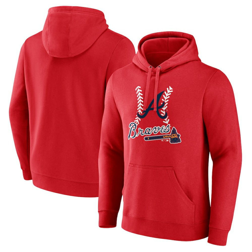 Atlanta Braves Fastball Pullover Hoodie Red