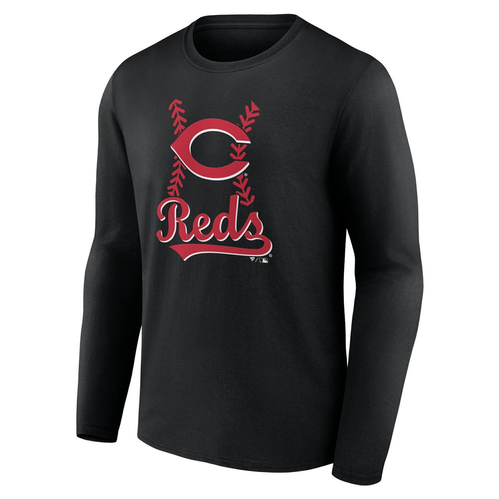 Cincinnati Reds Fastball Long Sleeve T-Shirt Black