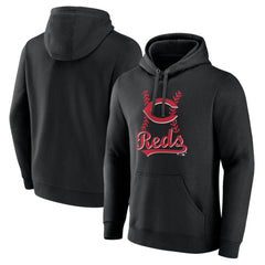 Cincinnati Reds Fastball Pullover Hoodie Black