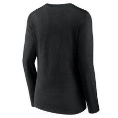 Los Angeles Dodgers Women's Fastball Long Sleeve V-Neck T-Shirt Black