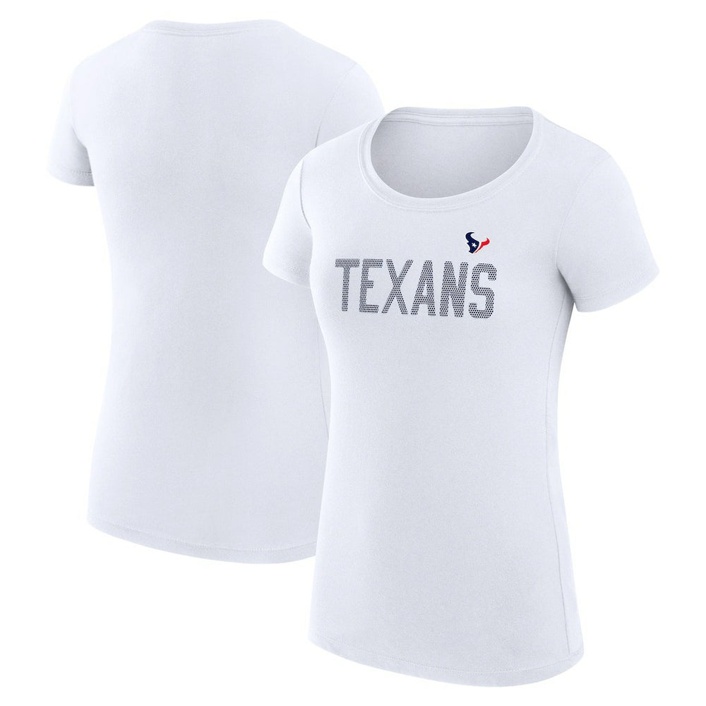 Houston Texans G-III 4Her by Carl Banks Women's Super-Slim Fit Lightweight Dot Print T-Shirt - White online