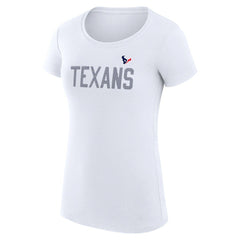 Houston Texans G-III 4Her by Carl Banks Women's Super-Slim Fit Lightweight Dot Print T-Shirt - White online