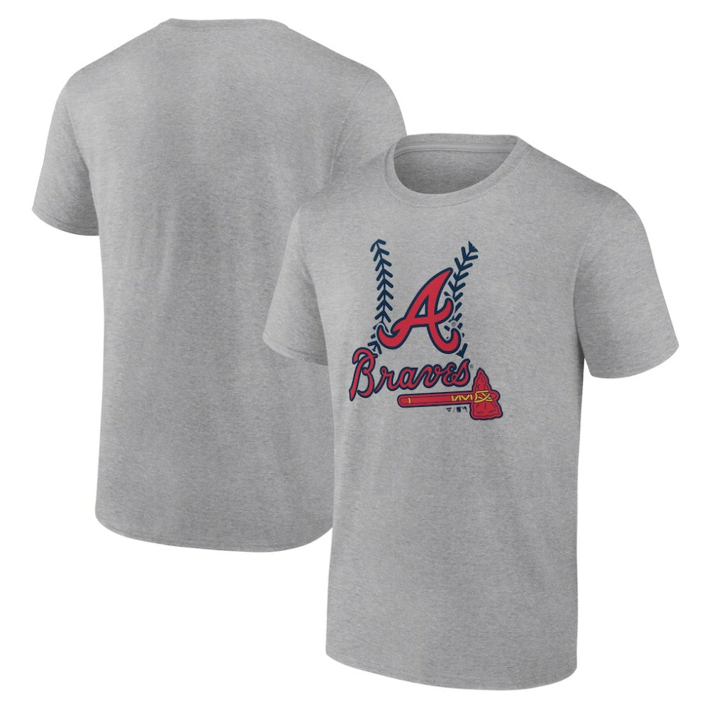 Atlanta Braves Fastball T-Shirt Heather Gray