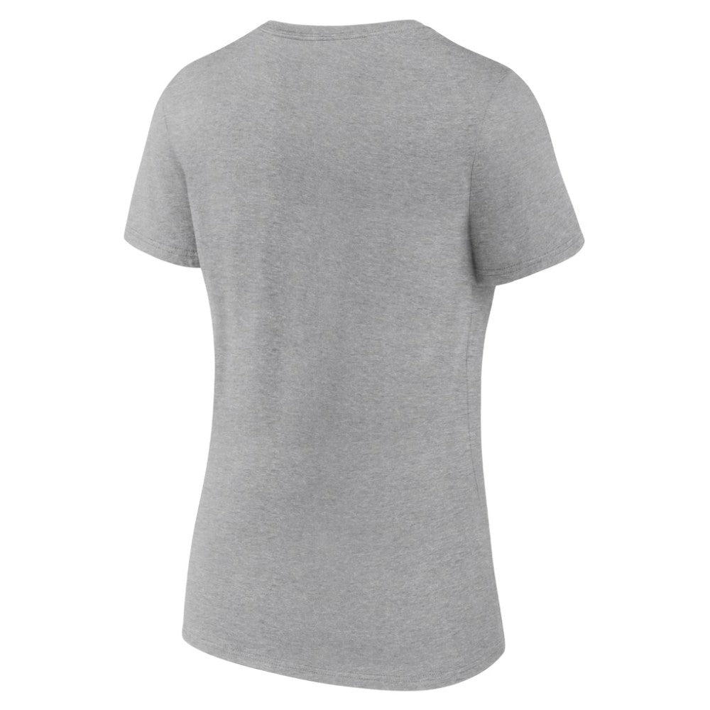 Atlanta Braves Women's Fastball V-Neck T-Shirt Gray