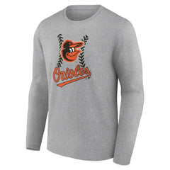Baltimore Orioles Fastball Long Sleeve T-Shirt Gray