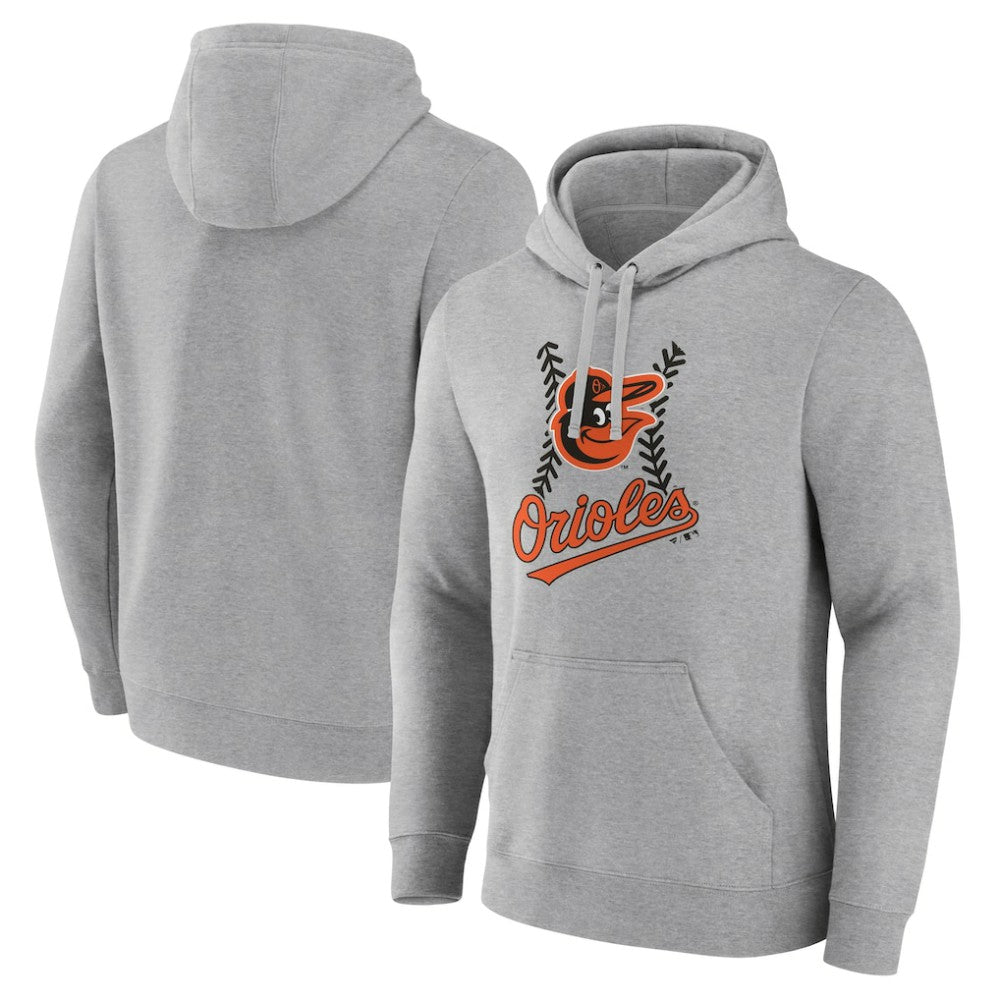 Baltimore Orioles Fastball Pullover Hoodie Gray