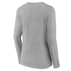Los Angeles Dodgers Women's Fastball Long Sleeve V-Neck T-Shirt Gray