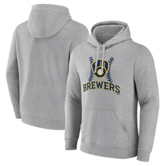 Milwaukee Brewers Fastball Pullover Hoodie Gray