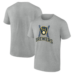 Milwaukee Brewers Fastball T-Shirt Heather Gray