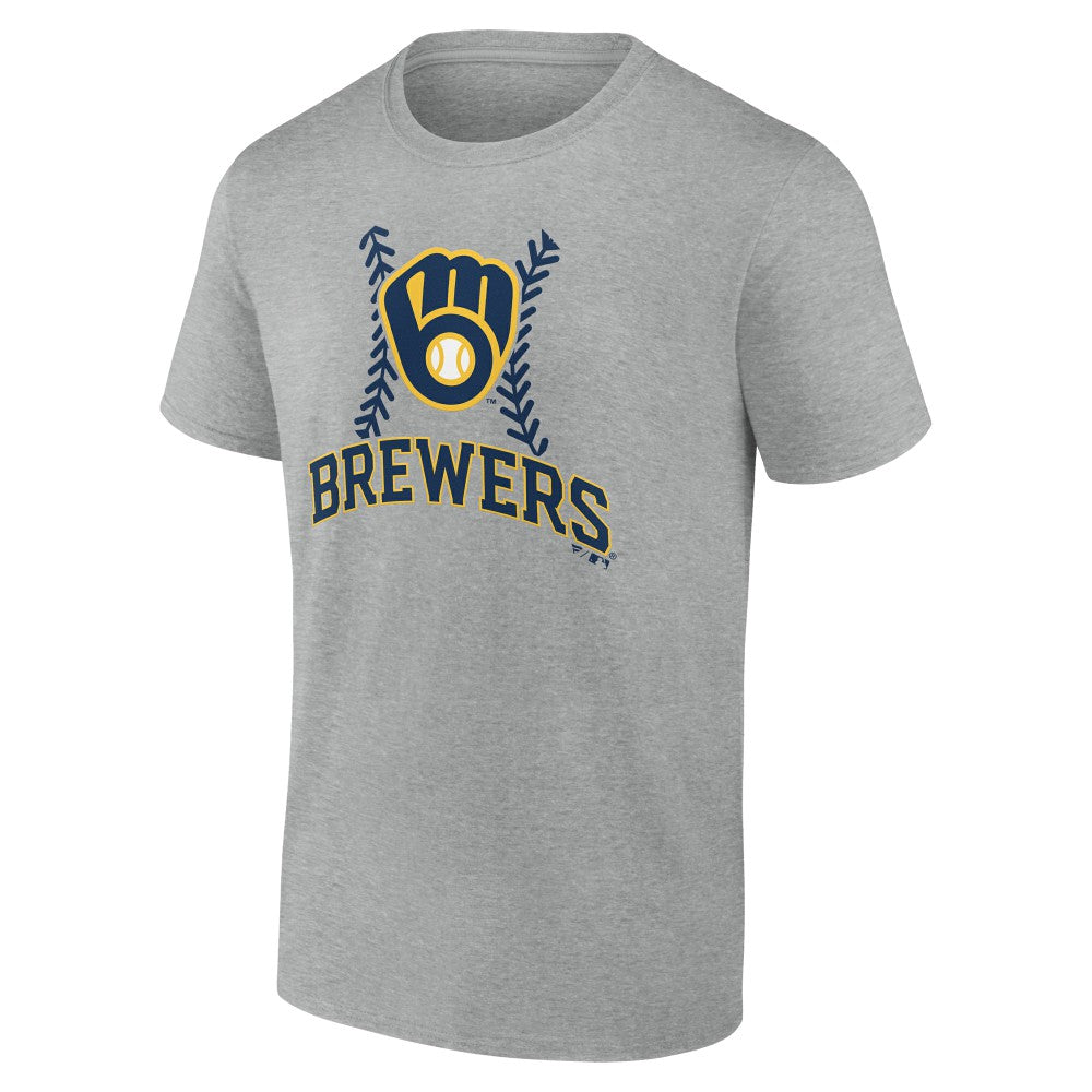 Milwaukee Brewers Fastball T-Shirt Heather Gray
