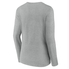 Milwaukee Brewers Women's Fastball Long Sleeve V-Neck T-Shirt Gray