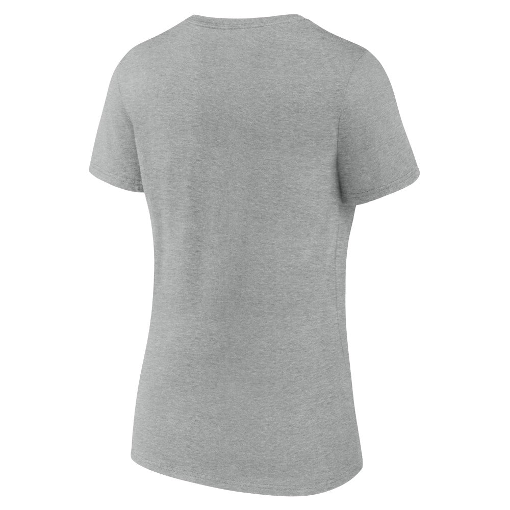 Milwaukee Brewers Women's Fastball V-Neck T-Shirt Gray