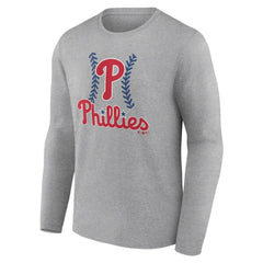Philadelphia Phillies Fastball Long Sleeve T-Shirt Gray