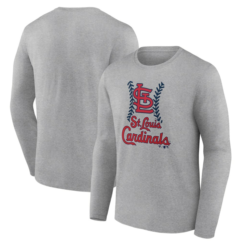 St. Louis Cardinals Fastball Long Sleeve T-Shirt Gray
