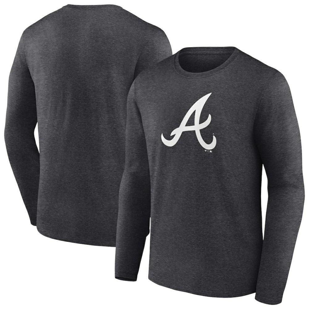 Atlanta Braves Monochrome Long Sleeve T-Shirt Charcoal