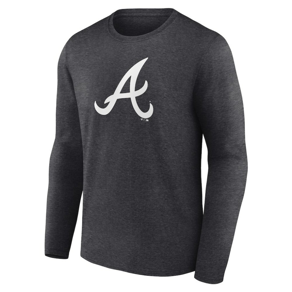 Atlanta Braves Monochrome Long Sleeve T-Shirt Charcoal