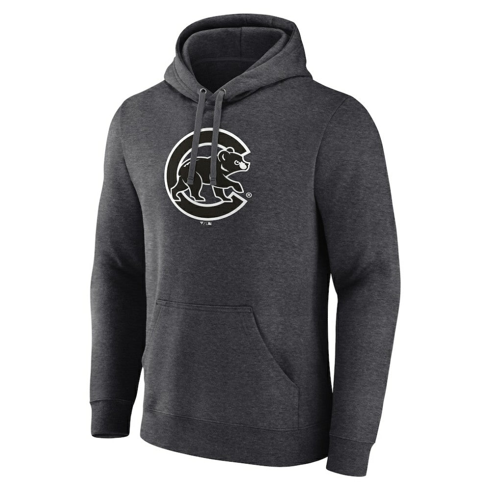 Chicago Cubs Monochrome Pullover Hoodie Charcoal