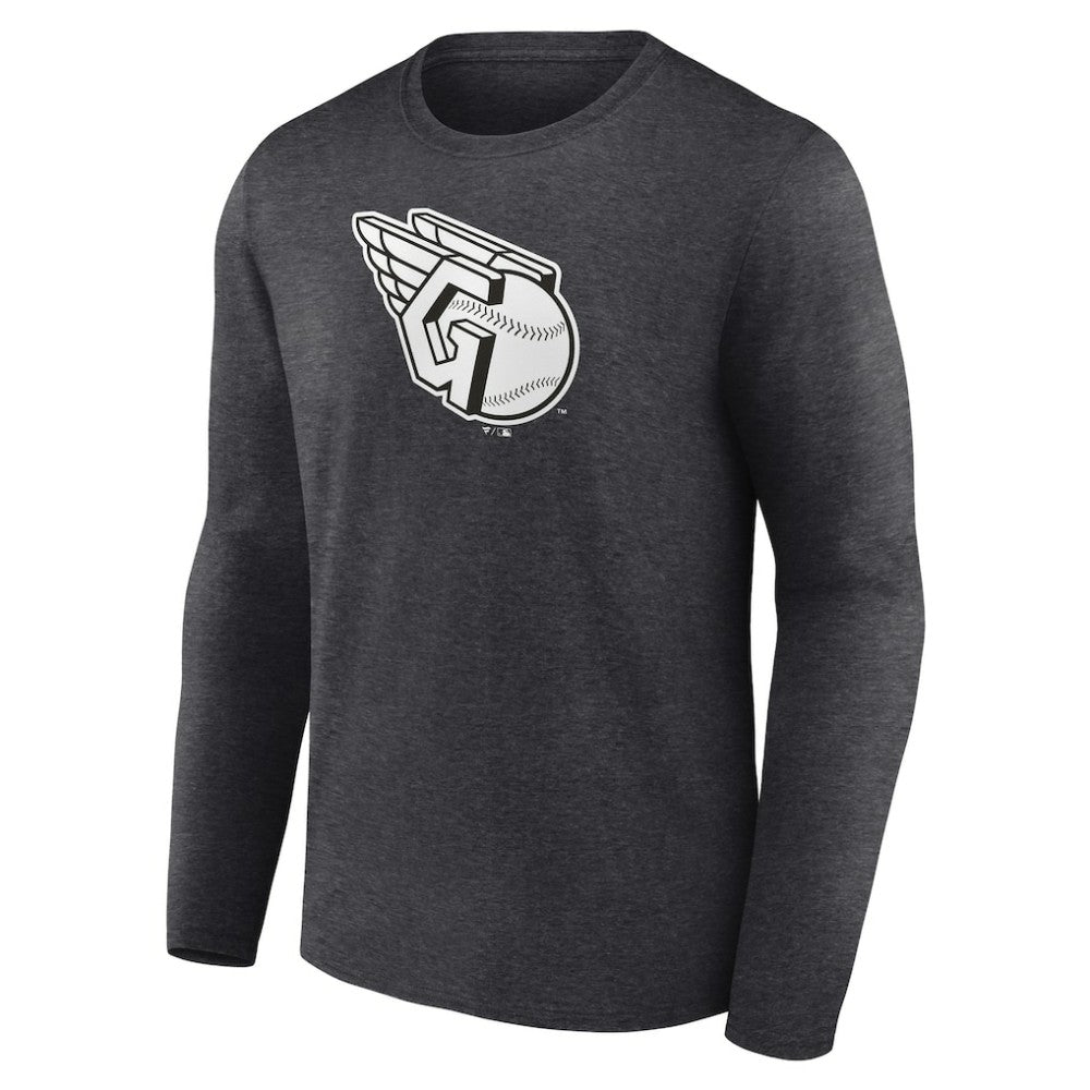 Cleveland Guardians Monochrome Long Sleeve T-Shirt Charcoal