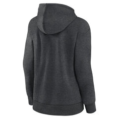 New York Mets Women's Monochrome Pullover Hoodie Charcoal