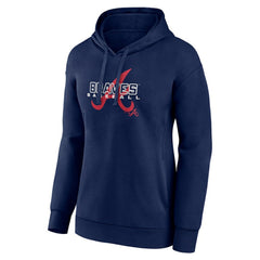 Atlanta Braves Women's Stellar Pullover Hoodie Navy
