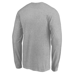 Atlanta Braves Evanston Stencil Long Sleeve T-Shirt Gray